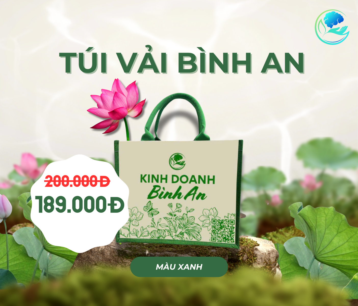 TÚI VẢI BÌNH AN - MÀU XANH